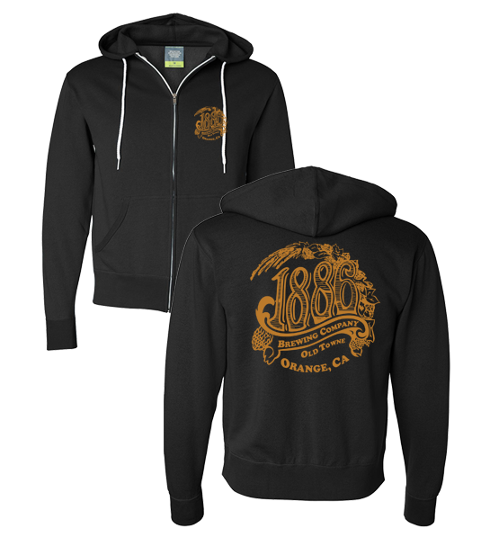 1886 - Zip Hoodie - Black