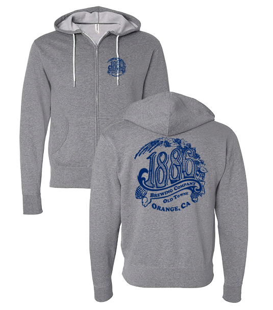1886 - Zip Hoodie - Gray