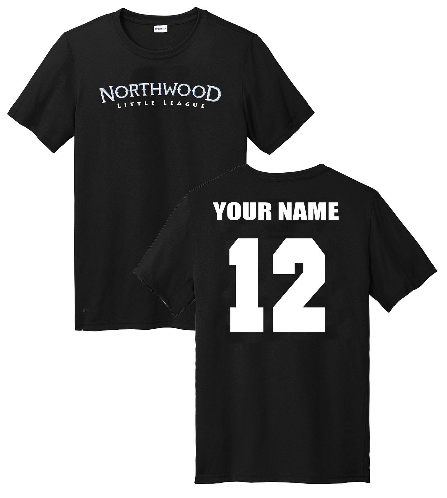 Northwood Little League Dri Fit Adult Tee with Name and Number (ADULT)