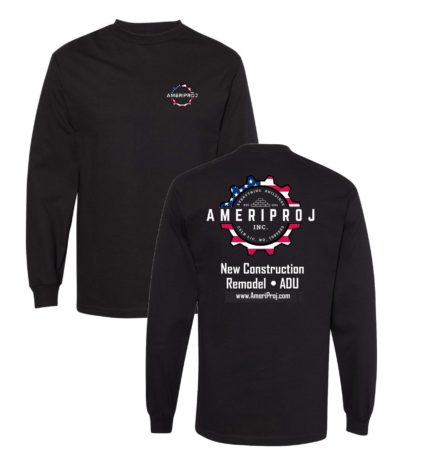 AmeriProj Longsleeve Black Tee