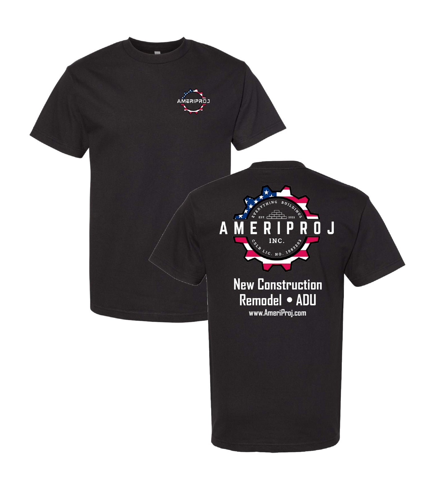 AmeriProj Shortsleeve Black Tee