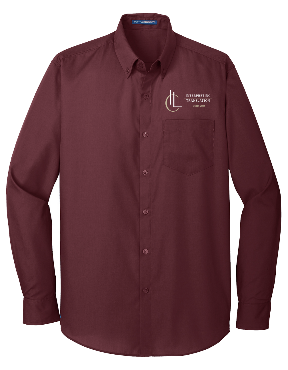 TLC Interpreting - Mens Port Authority® Long Sleeve Carefree Poplin Shirt