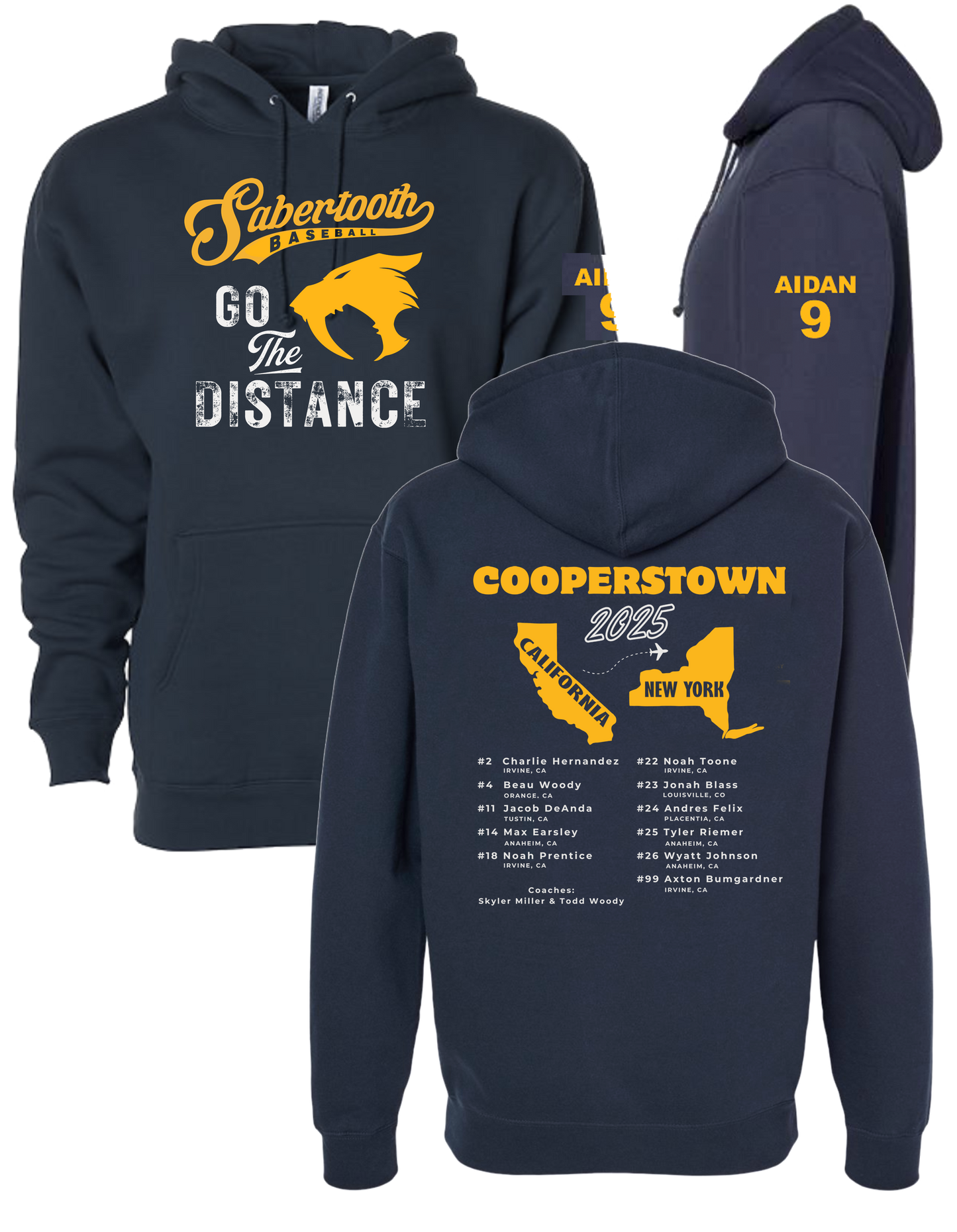 Sabertooth Cooperstown 2025 - Personalized Hoodie