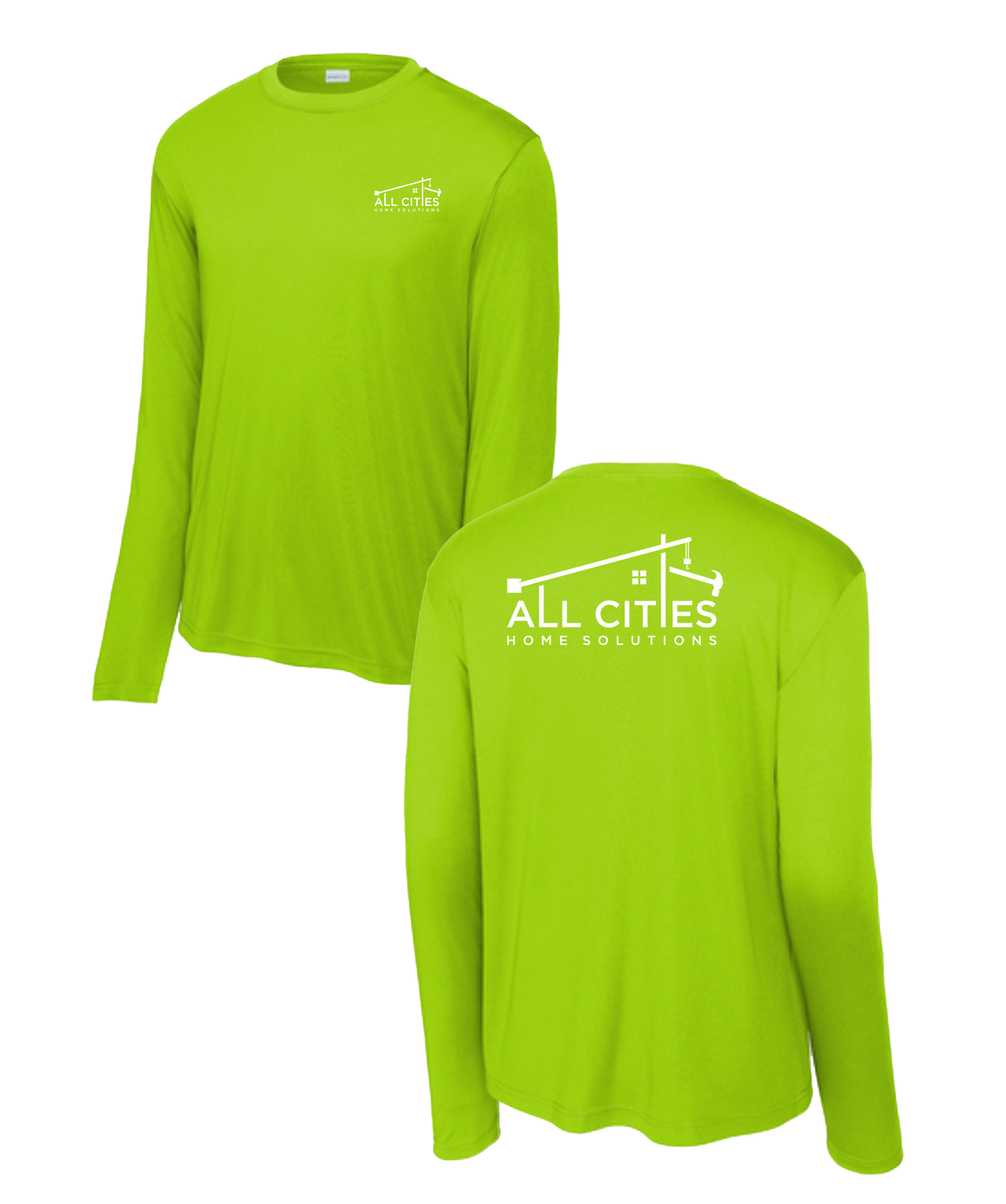 All Cities Mens Green DriFit Longsleeve - 1 Color Tee