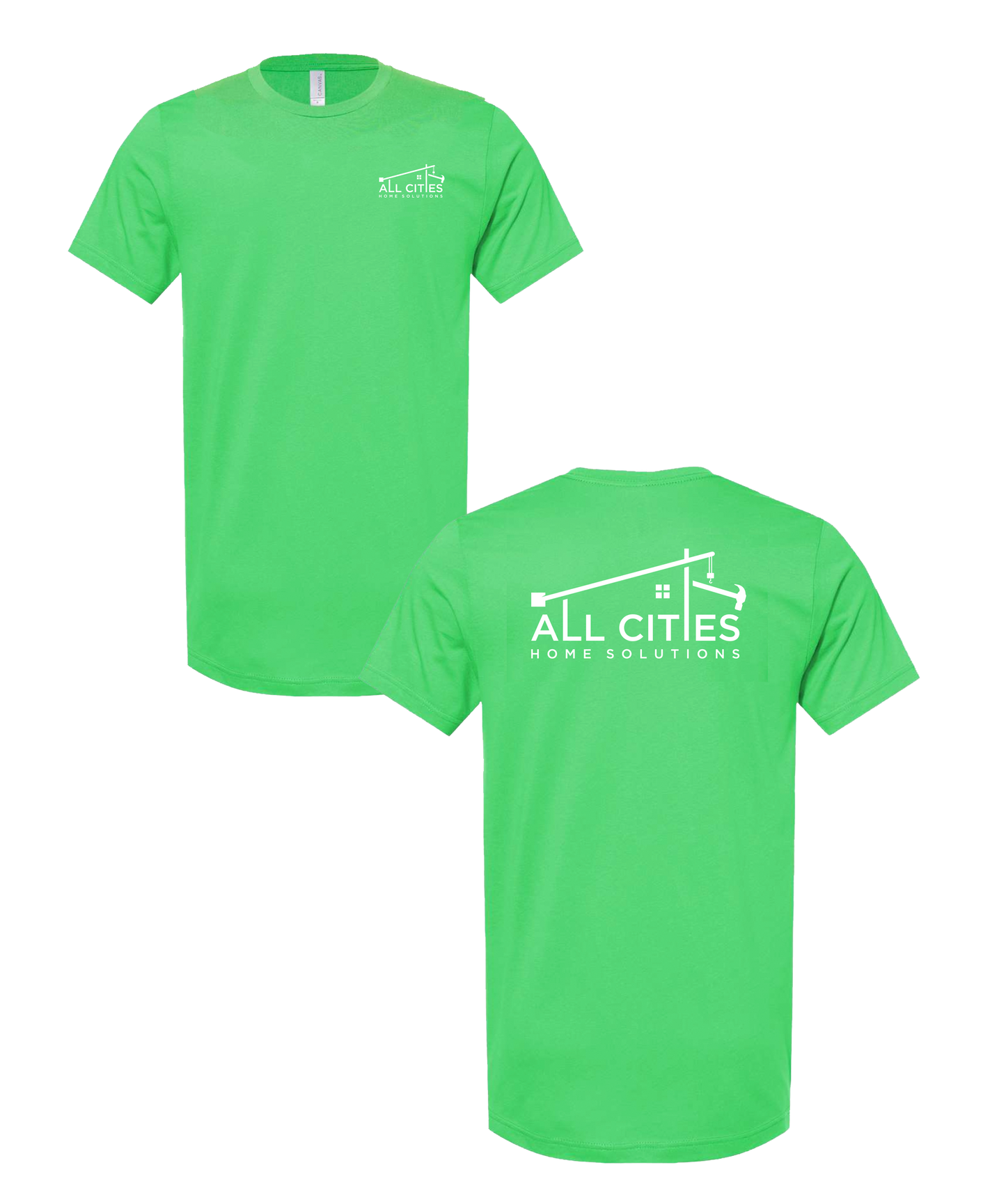 All Cities Mens Green Bella Shirt - 1 Color Tee