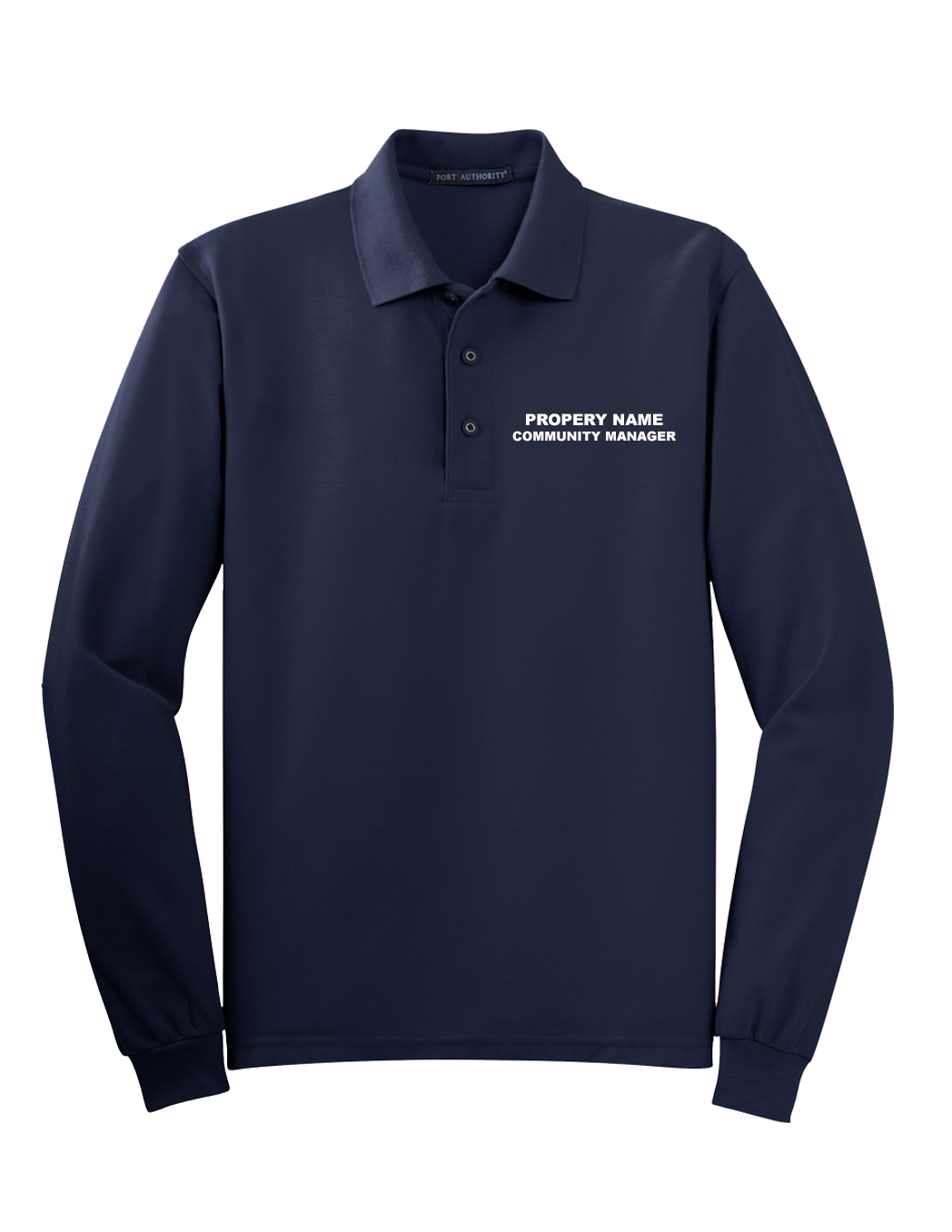 Mens Port Authority Silk Touch Pique Long Sleeve Polo - 5XL