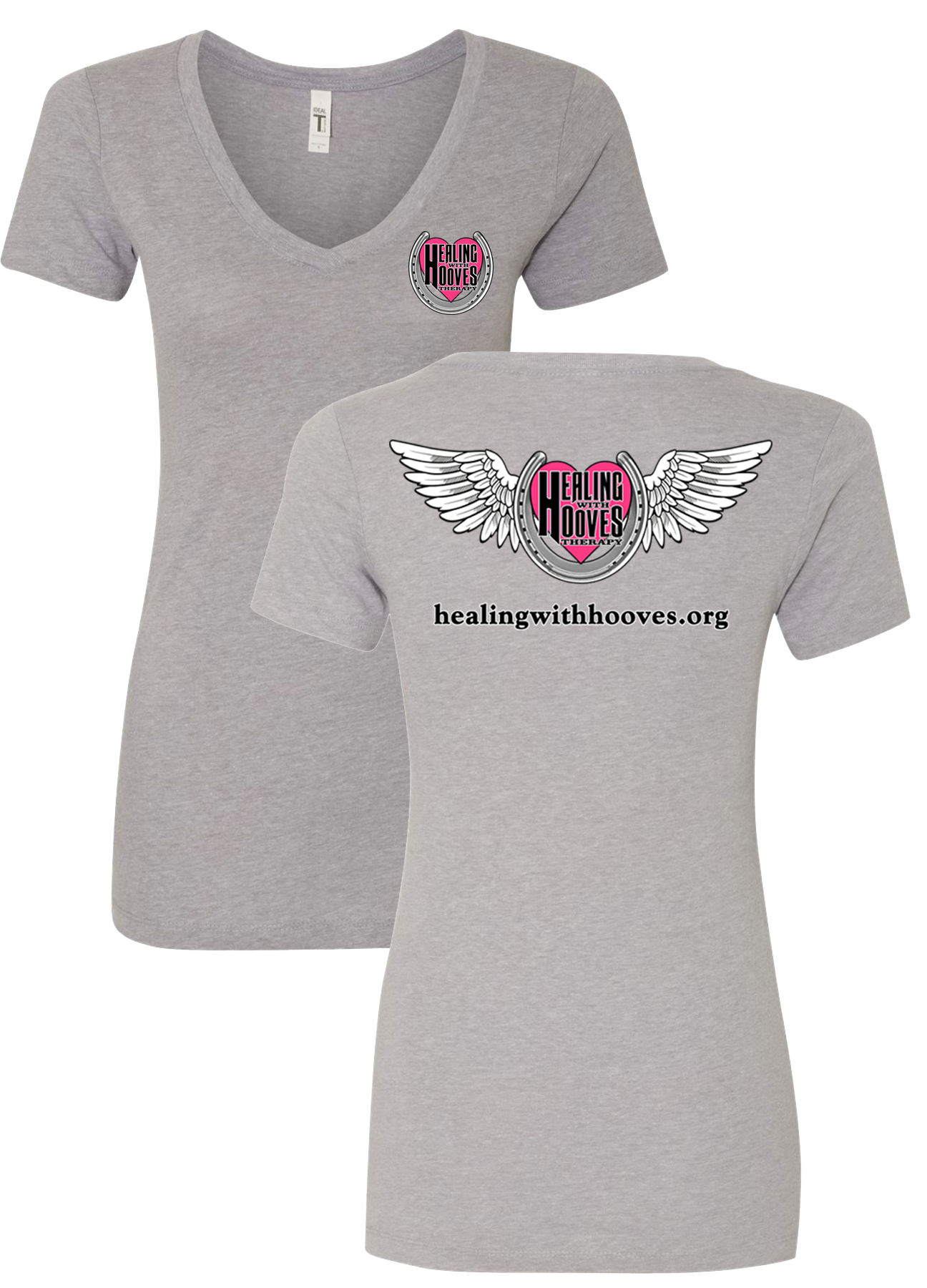 Healing Hooves Ladies Bella VNeck Relaxed Fit Shirt
