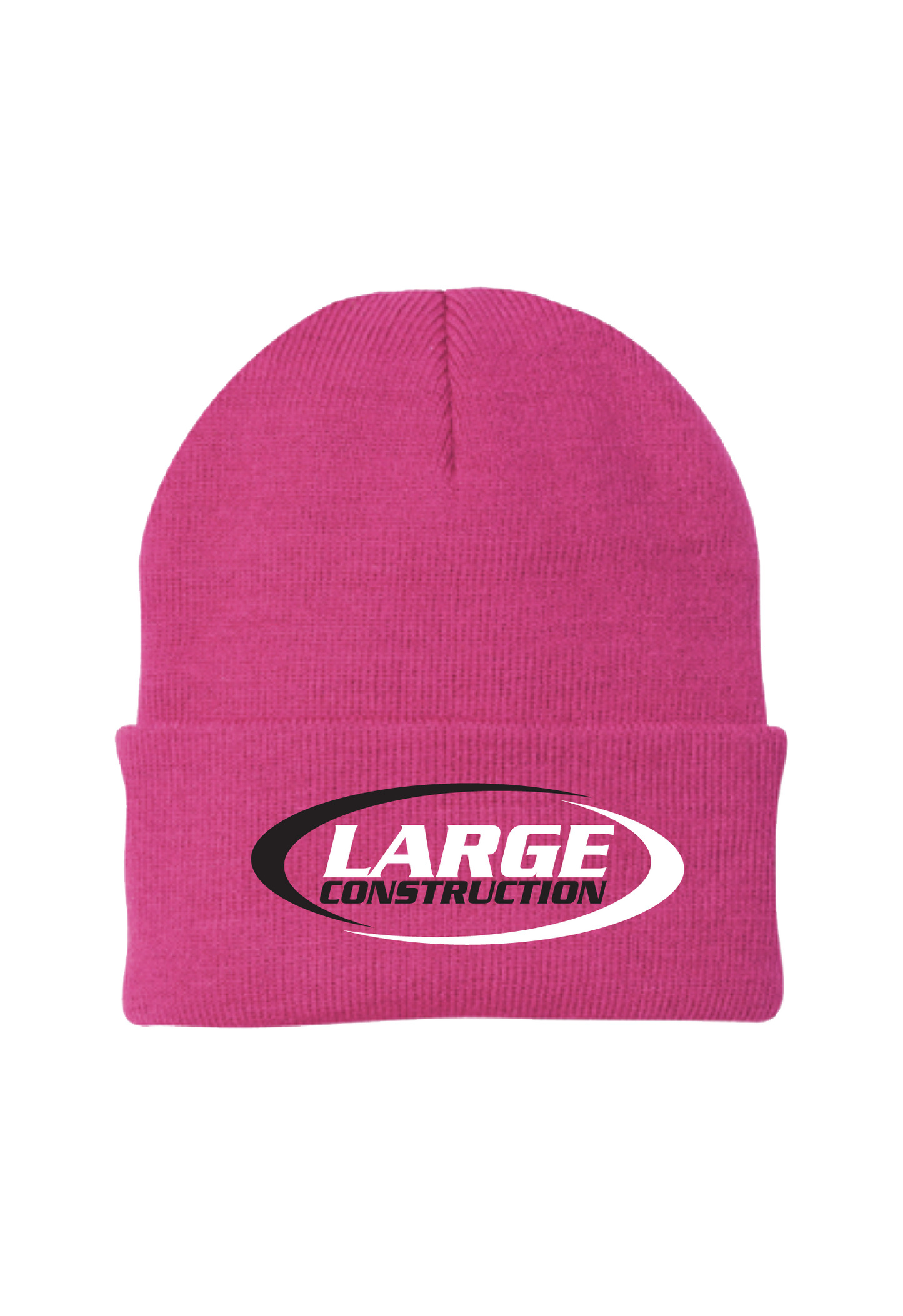 Large Construction Beanies - Neon Hot Pink