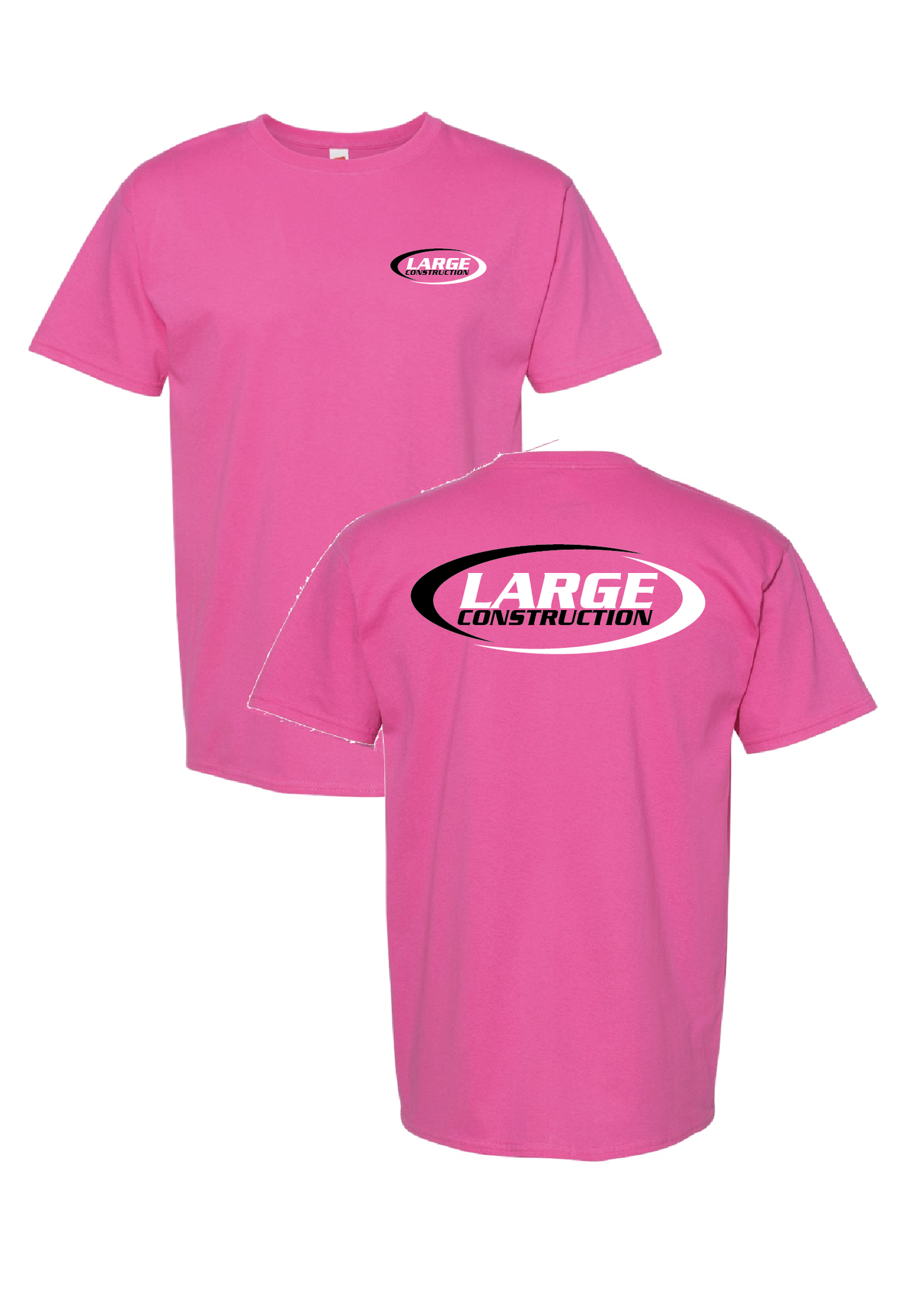Large Construction - LIGHTWEIGHT Men's Tee (Wow Pink)
