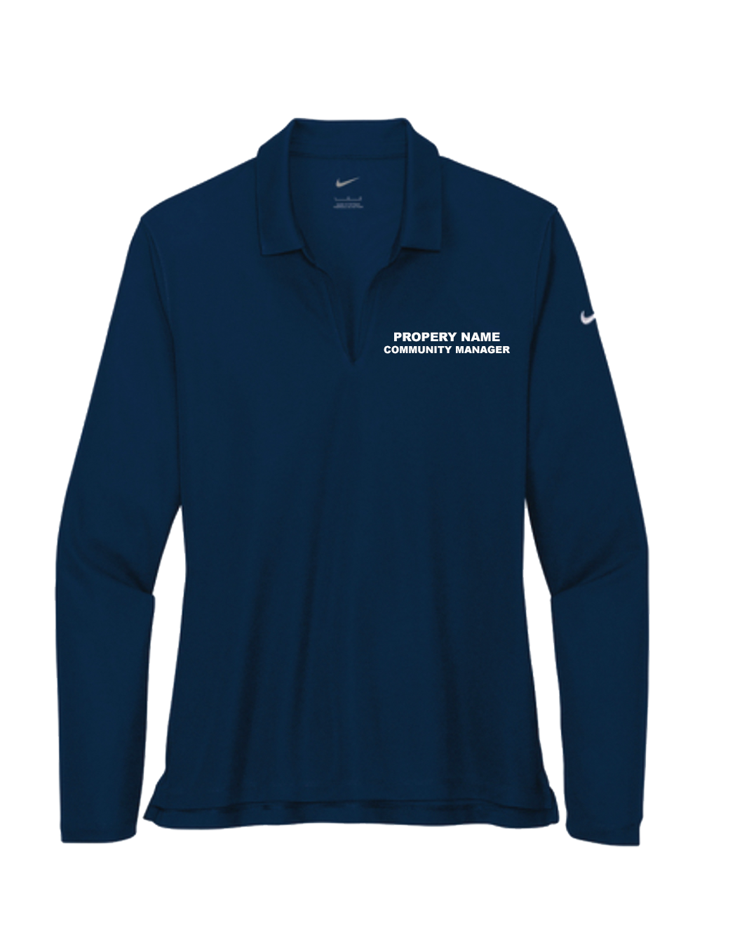 Ladies Nike Dri-Fit Micro Pique Long Sleeve Polo