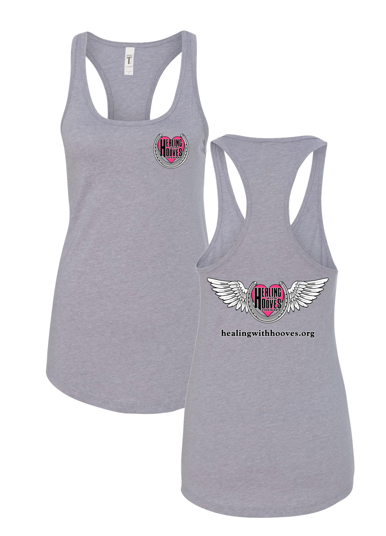 Healing Hooves Ladies Next Level Racerback Tanktop