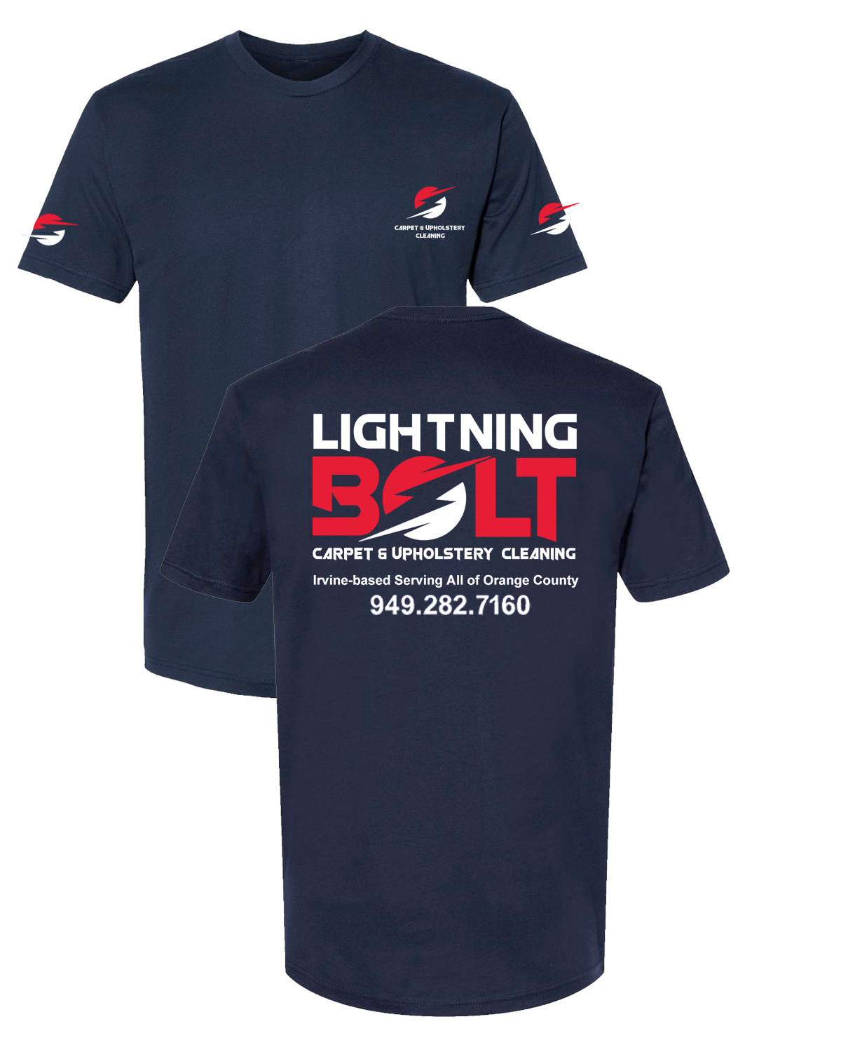 Lightning Bolt Cotton Tee - SILK SCREEN (50 Unit Min)