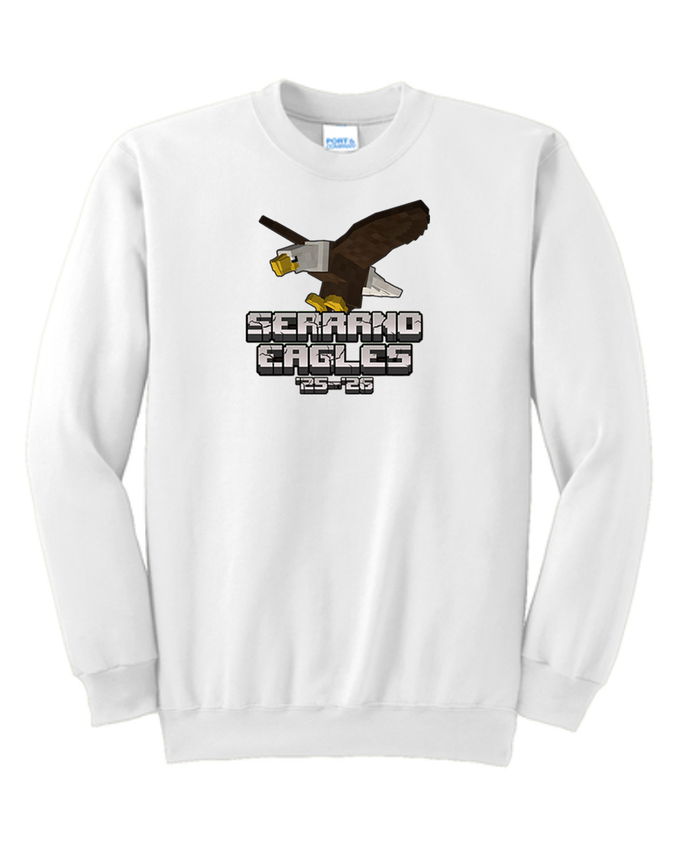 Serrano Elementary - Eagle Minecraft Crewneck Sweat - Youth & Adult