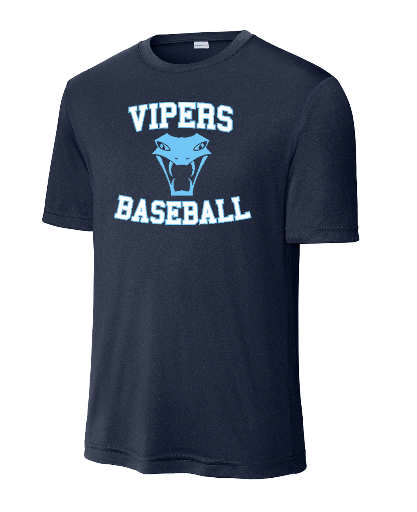 Vipers Baseball Practice Tee - Navy (DRI FIT & Cotton) Adult & Youth