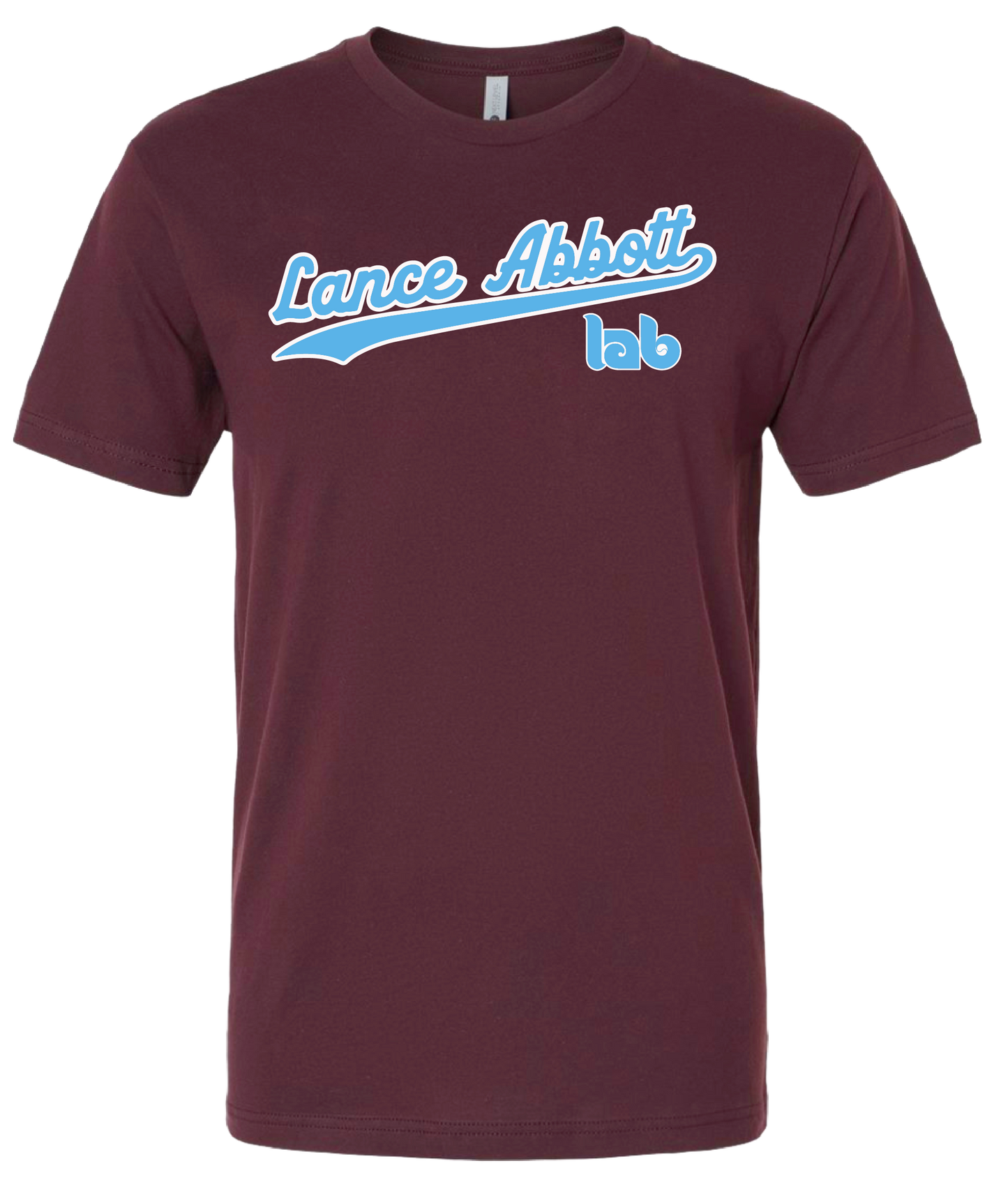 Lance Abbott - Adults Next Level Tee - Maroon (Dri FIt)