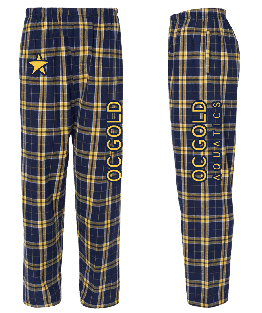 OC Gold Aquatics Boxercraft Adult Flannel Pants