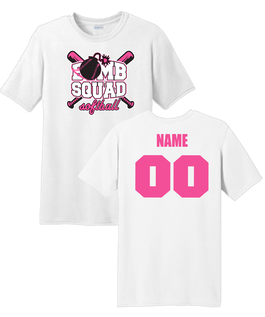 Bomb Squad Pink Dri-Fit (Youth & Adult) - With Name and Number