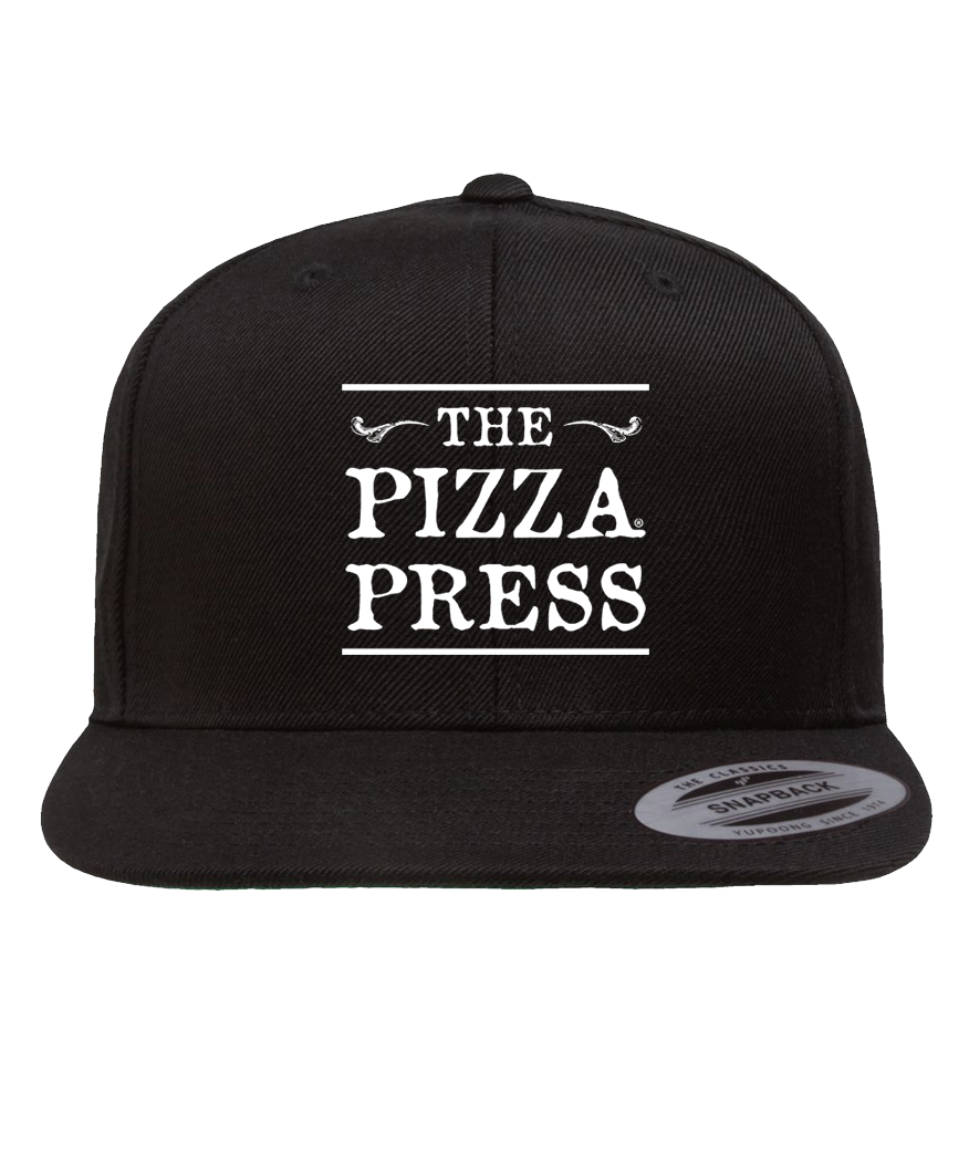 The Pizza Press Logo Black Snapback (15 unit Minimum order)
