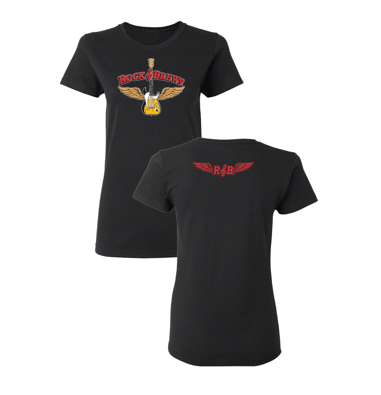 Rock and Brews Ladies Guitar Shirts