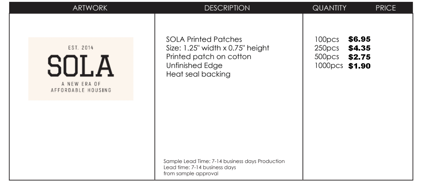 Sola Patches