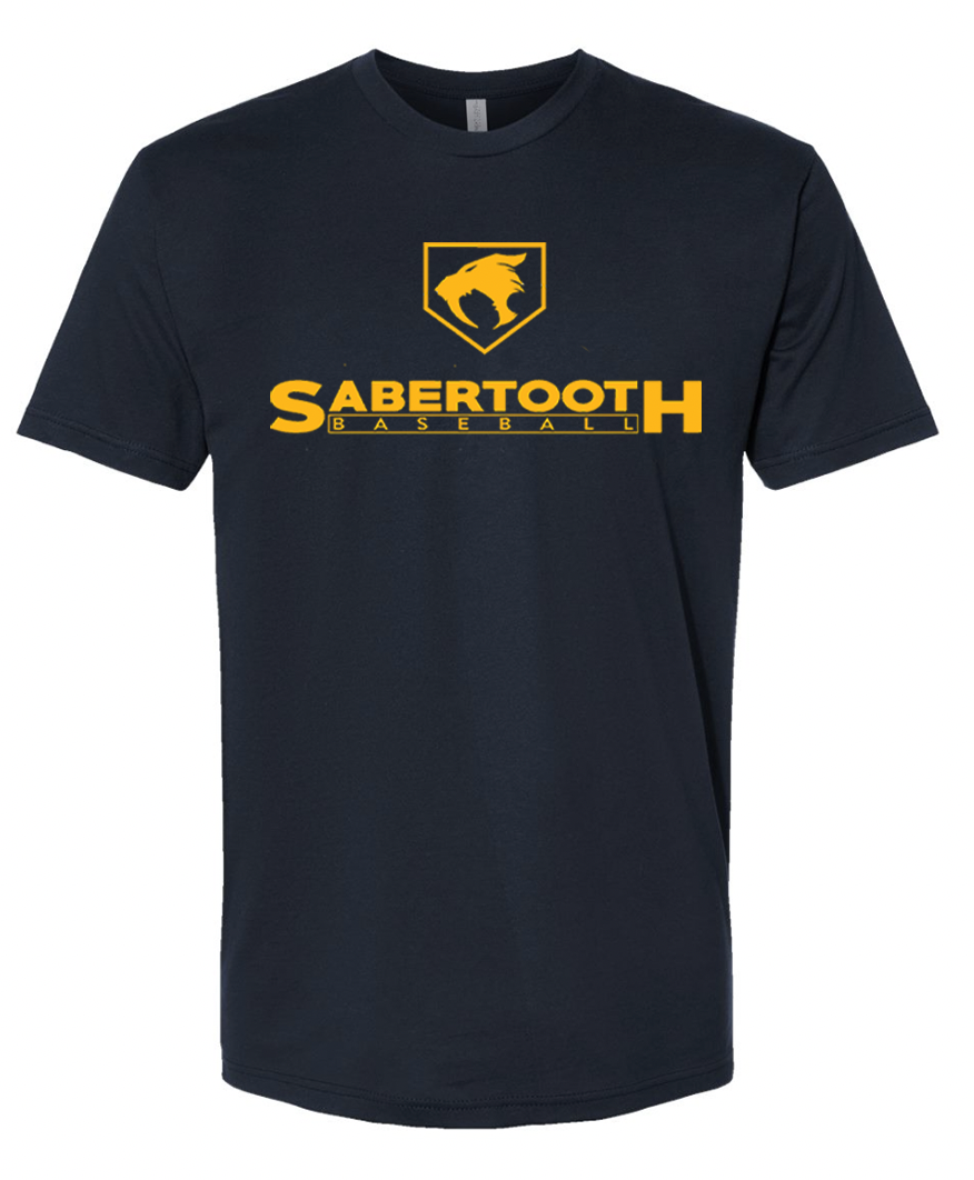 Sabertooth - Tee - Dri Fit or Cotton, Youth & Adult, Black or Navy