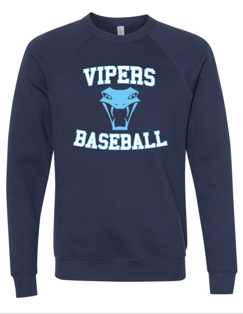 Vipers Baseball Bella Fleece Crewneck Sweatshirt