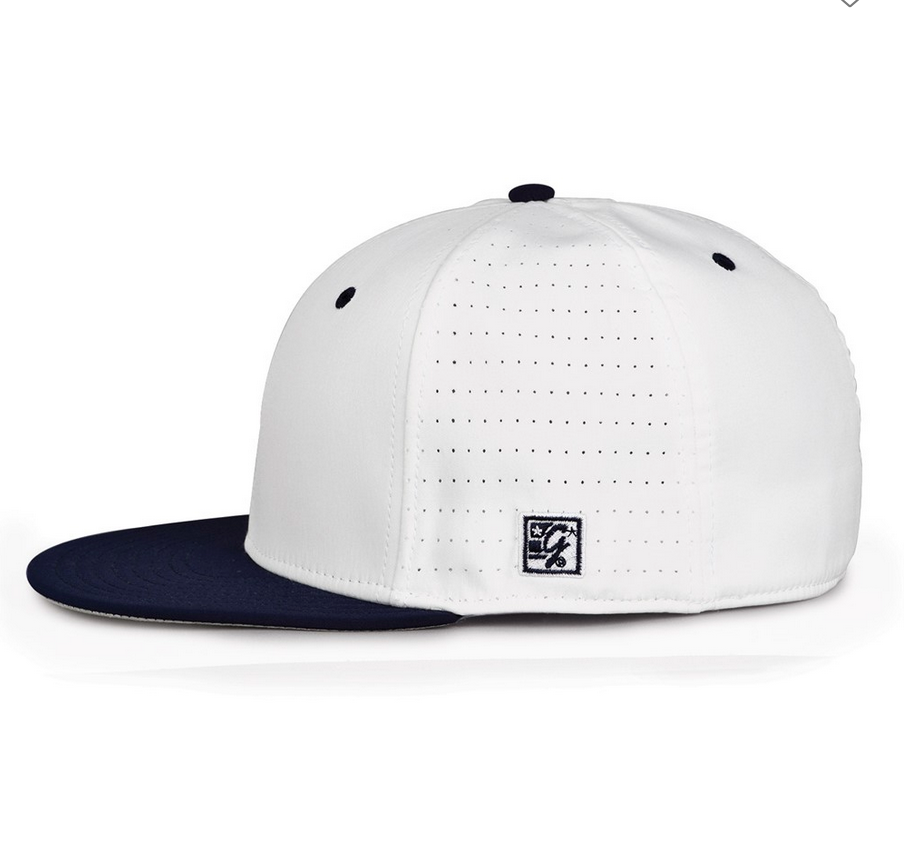 Vipers The Game Perferated Hat - White/Navy In Stock (Close Out)