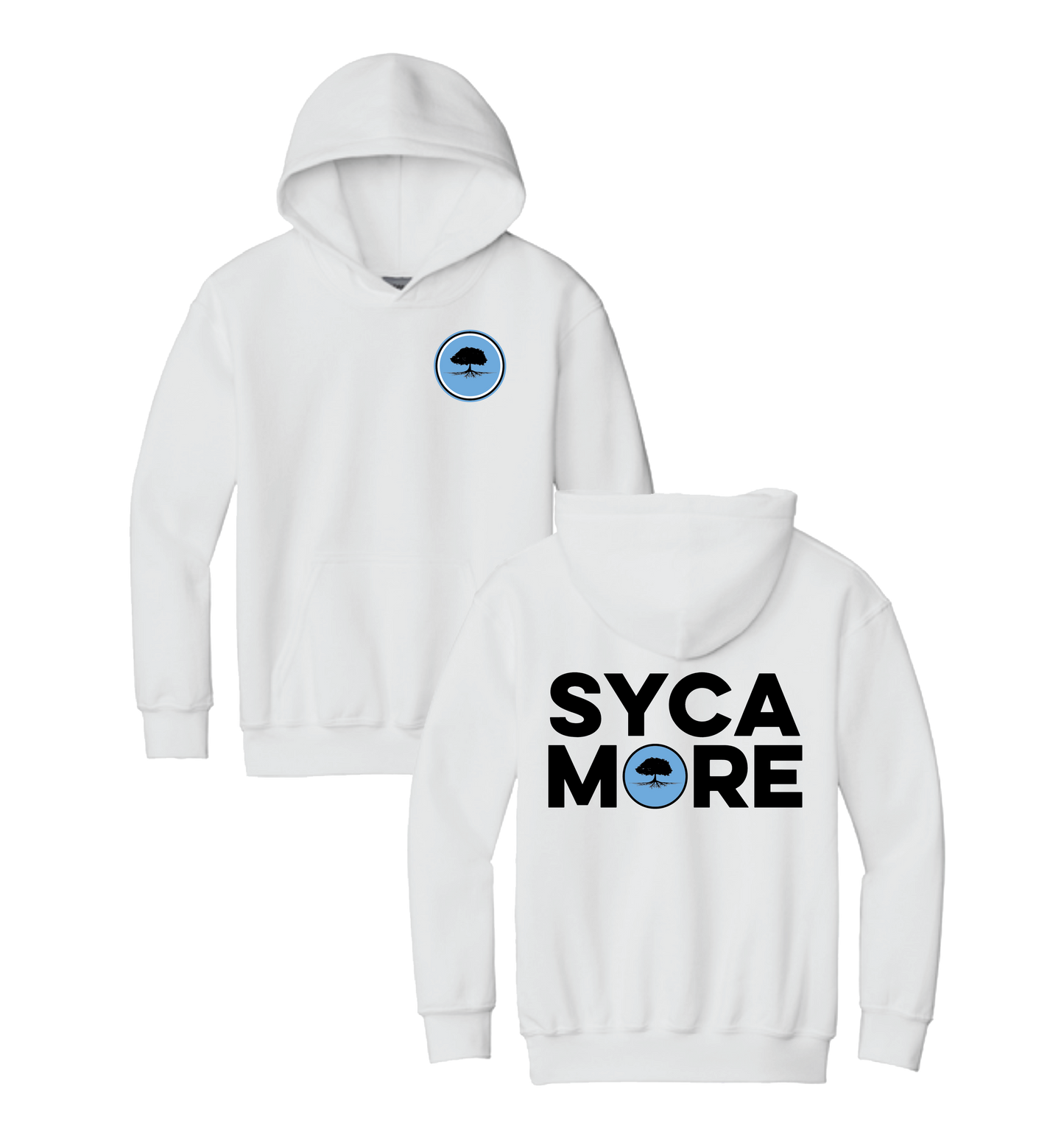 Sycamore - Gildan Youth Fan Favorite Fleece Pullover Hooded Sweatshirt