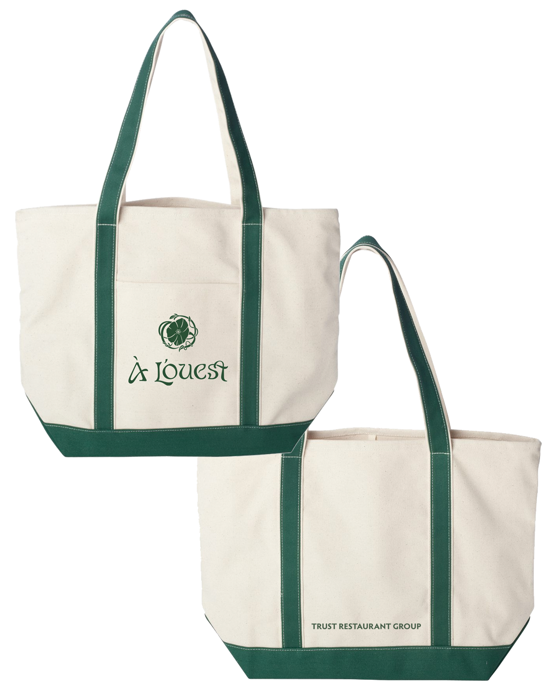 A L'ouest Carmel Classic Cotton Canvas Resort Tote