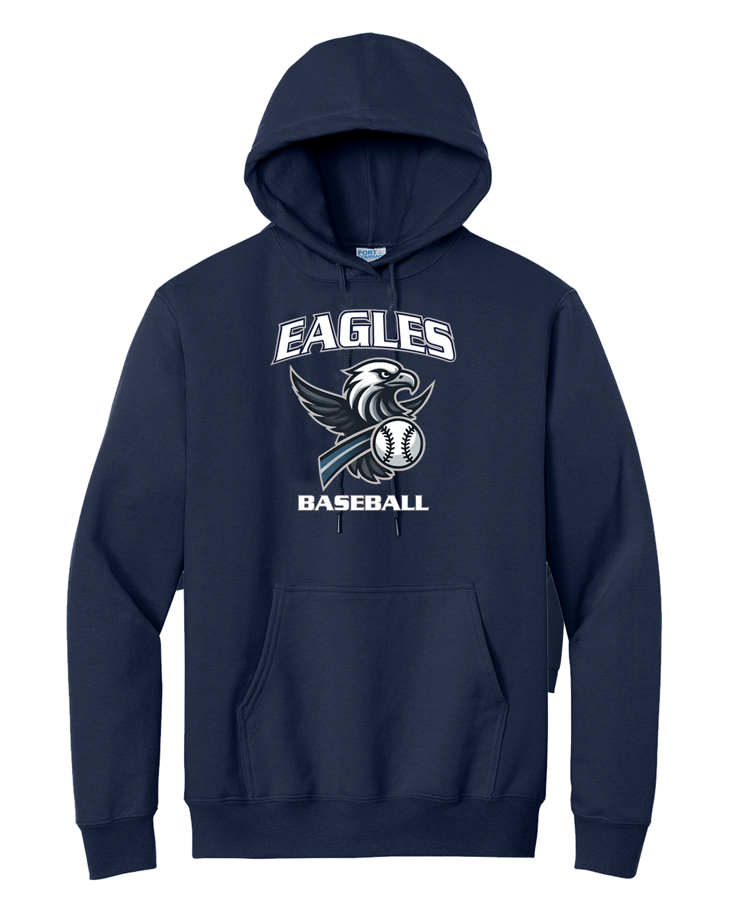 VPLL Eagles Baseball Port and Co Adult Pullover Hoodie - Front Only