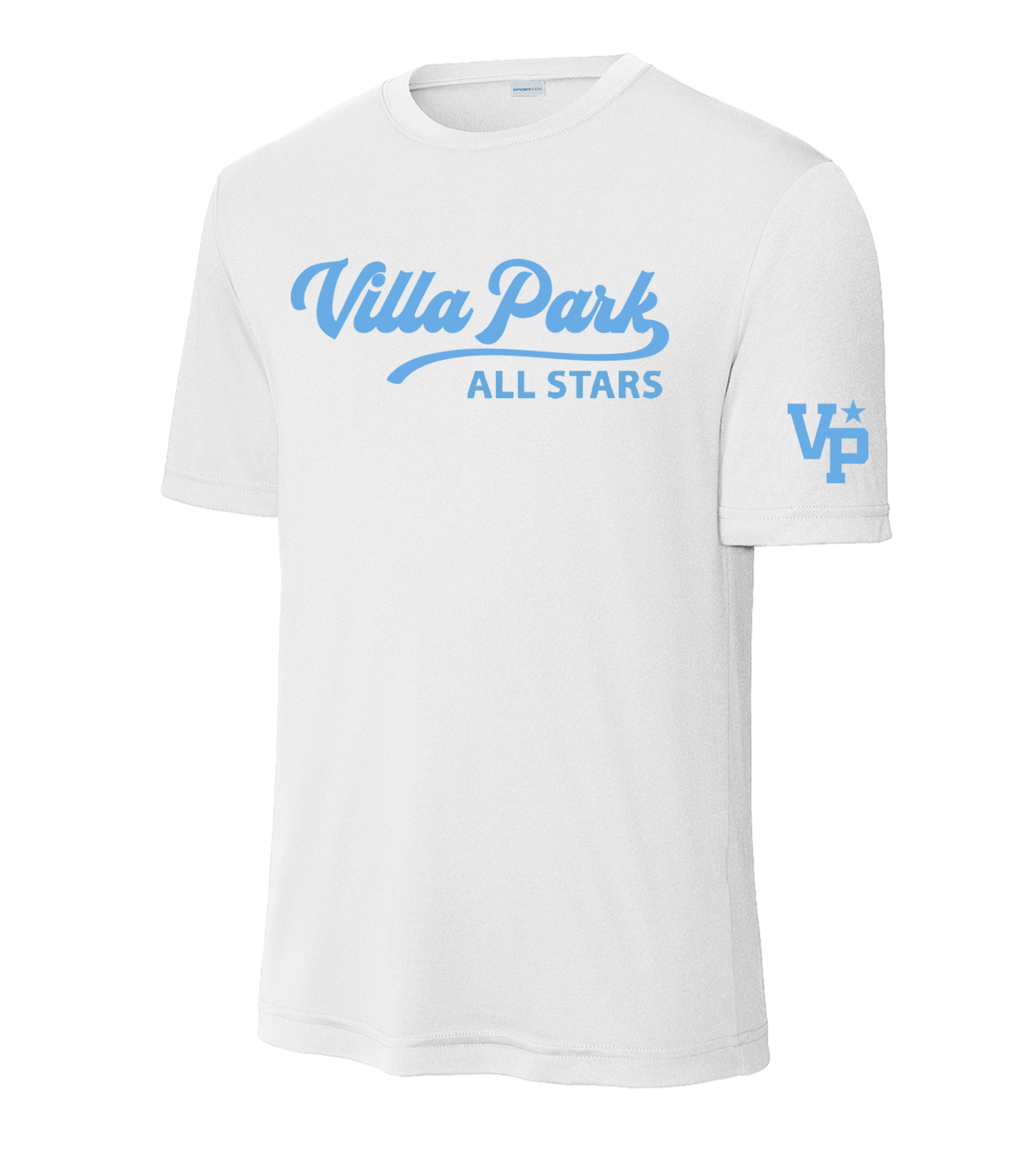 VP All Stars White Sport Tek Dri-Fit Shirts - Youth and Adult
