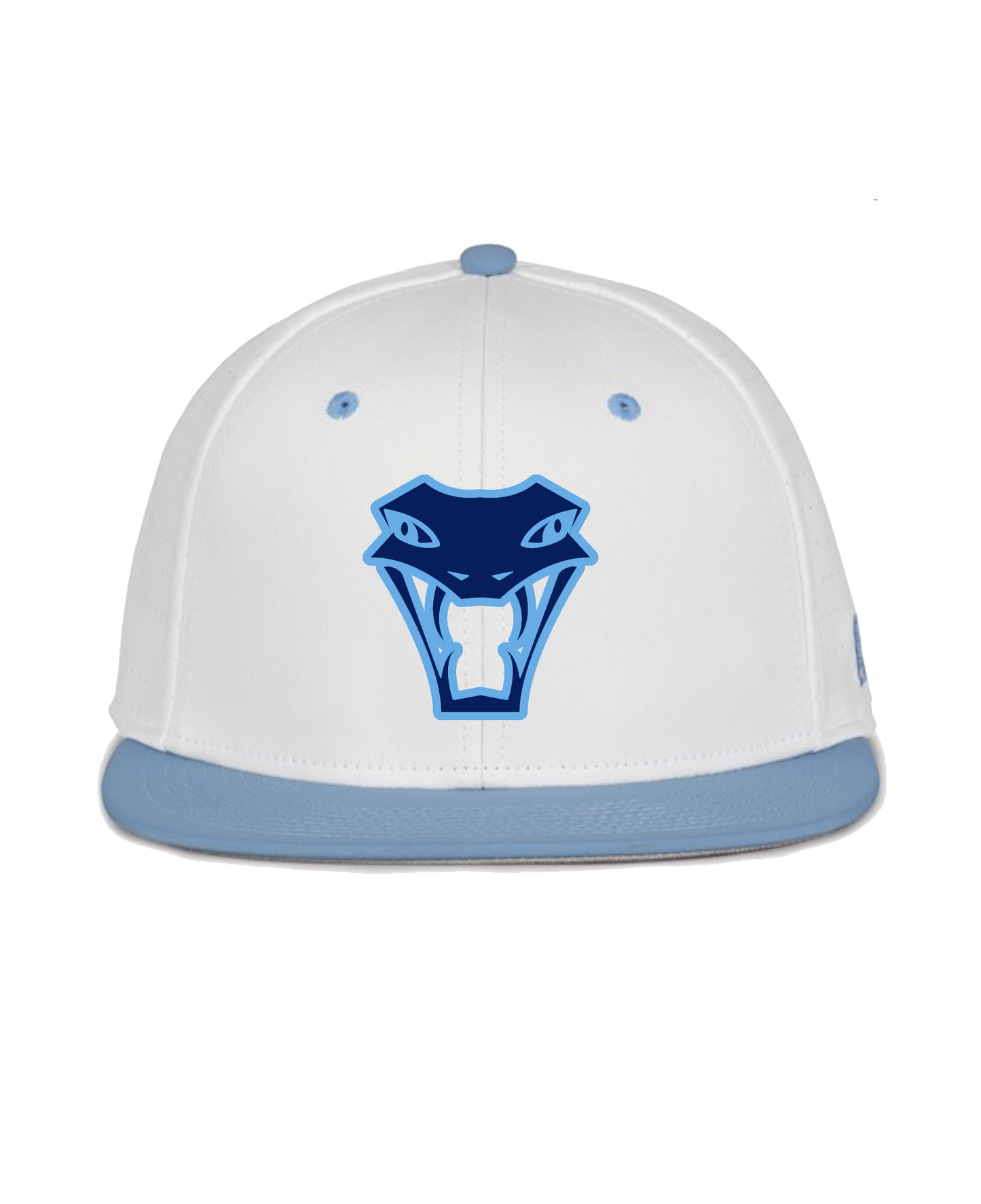 Vipers The Game Perferated Hat - White/Columbia Blue - **New For Fall 2025 *10 Day Turn Time