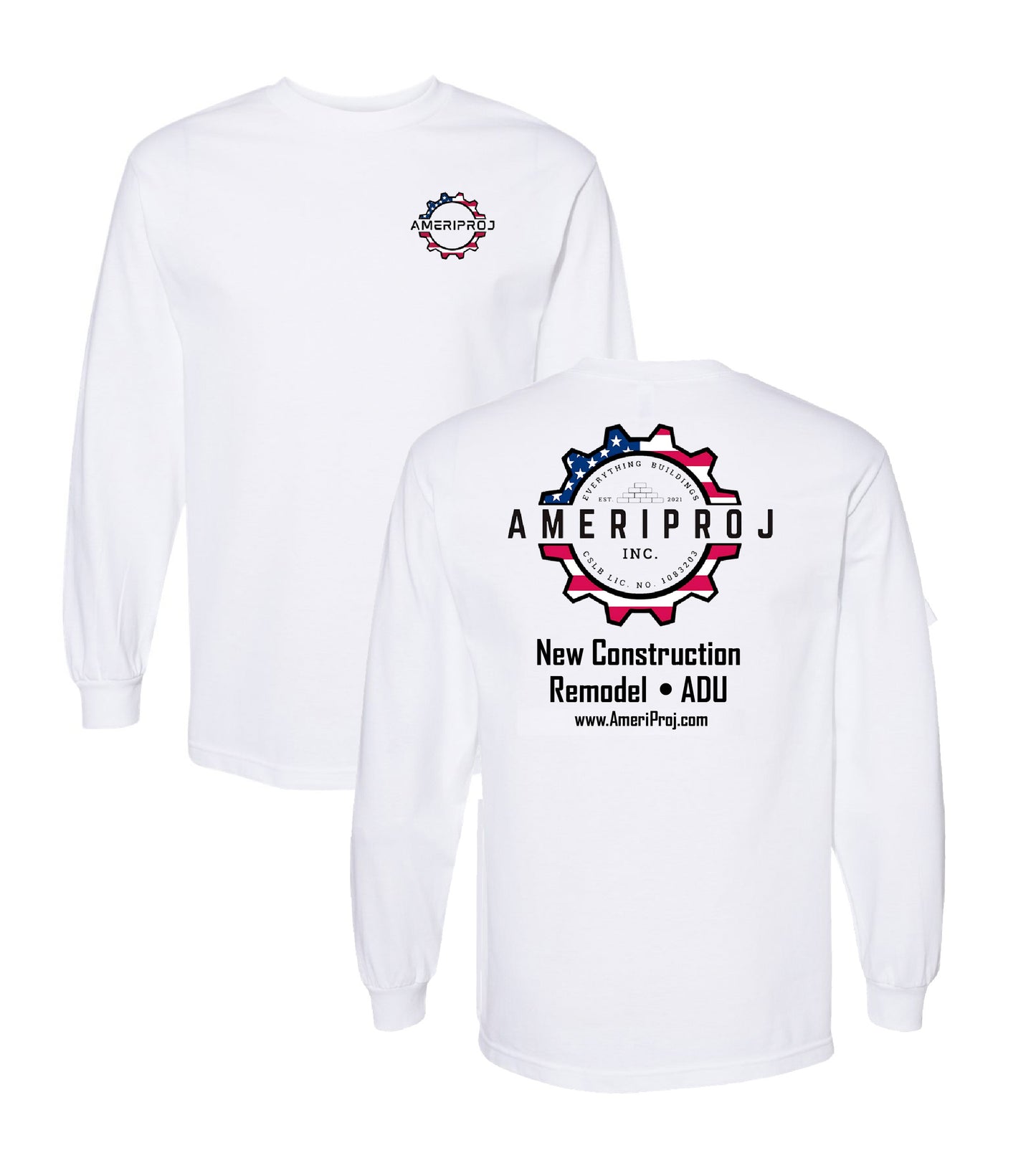 AmeriProj Longsleeve White Tee
