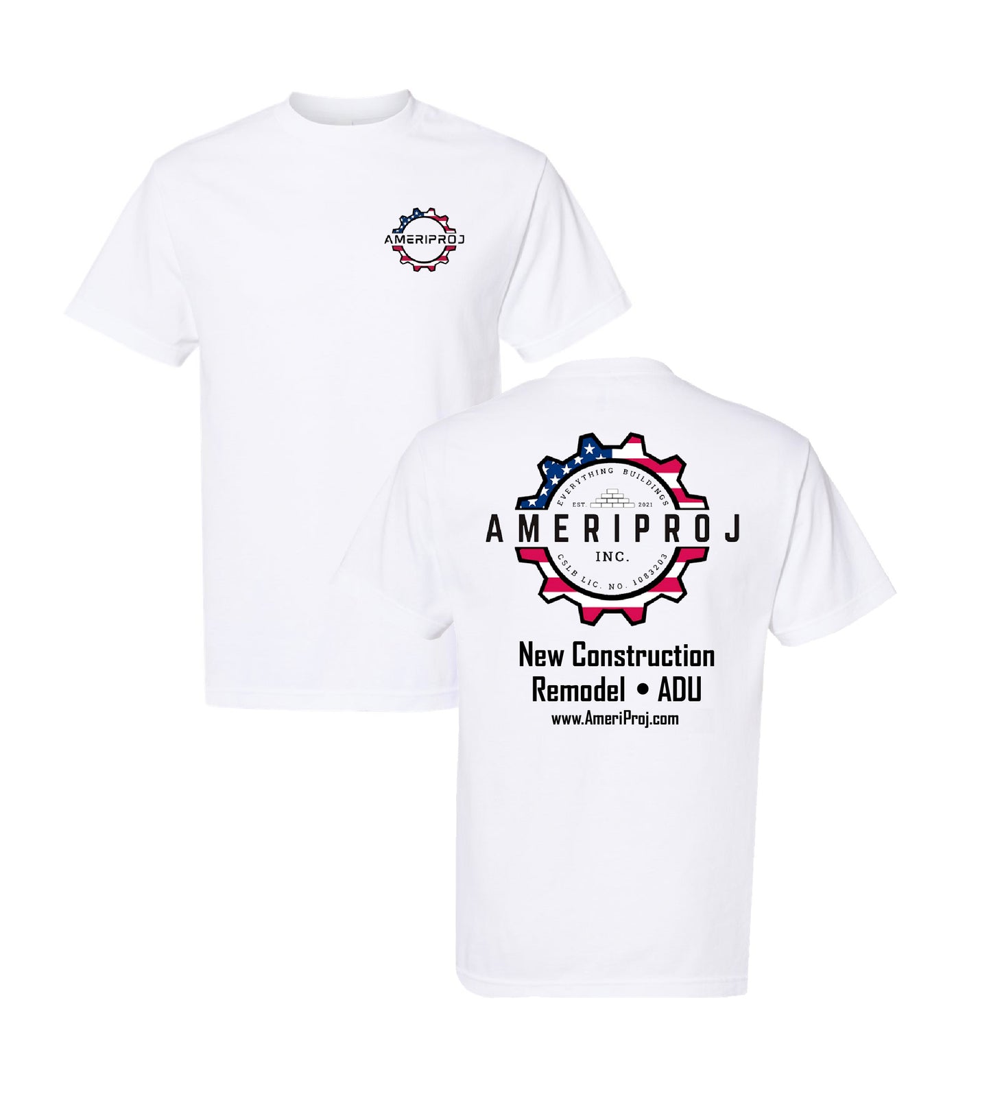 AmeriProj Shortsleeve White Tee
