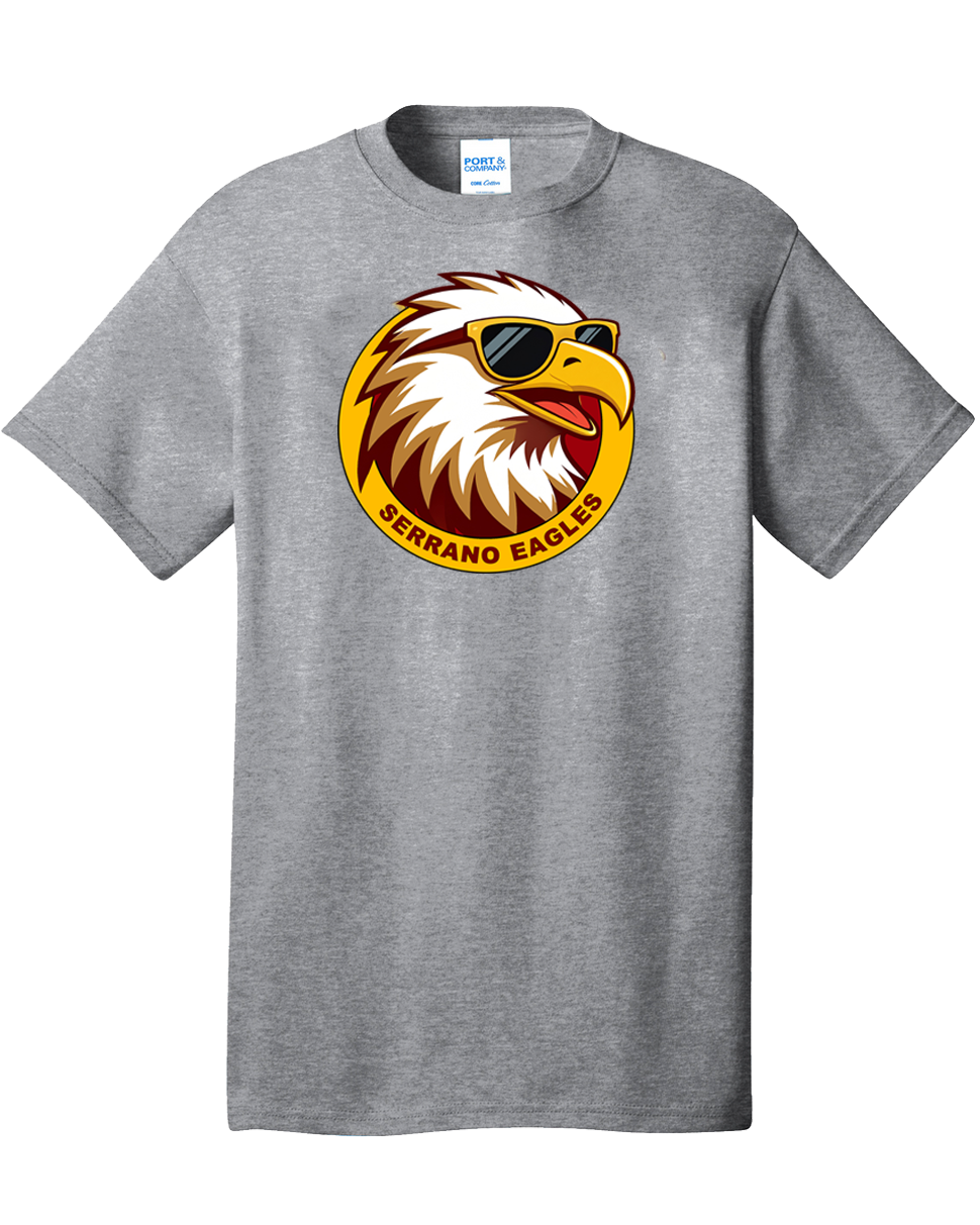 Serrano Elementary - Eagle Circle Tee Shirt - Youth & Adult - Cotton/Dri-Fit