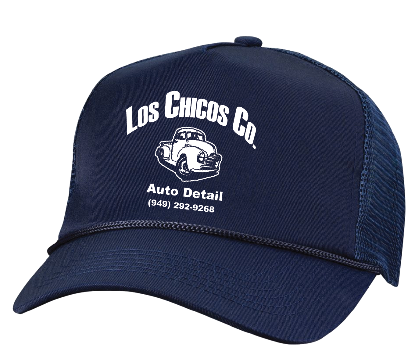 Los Chicos - 5 Panel Mesh Trucker Navy Hat