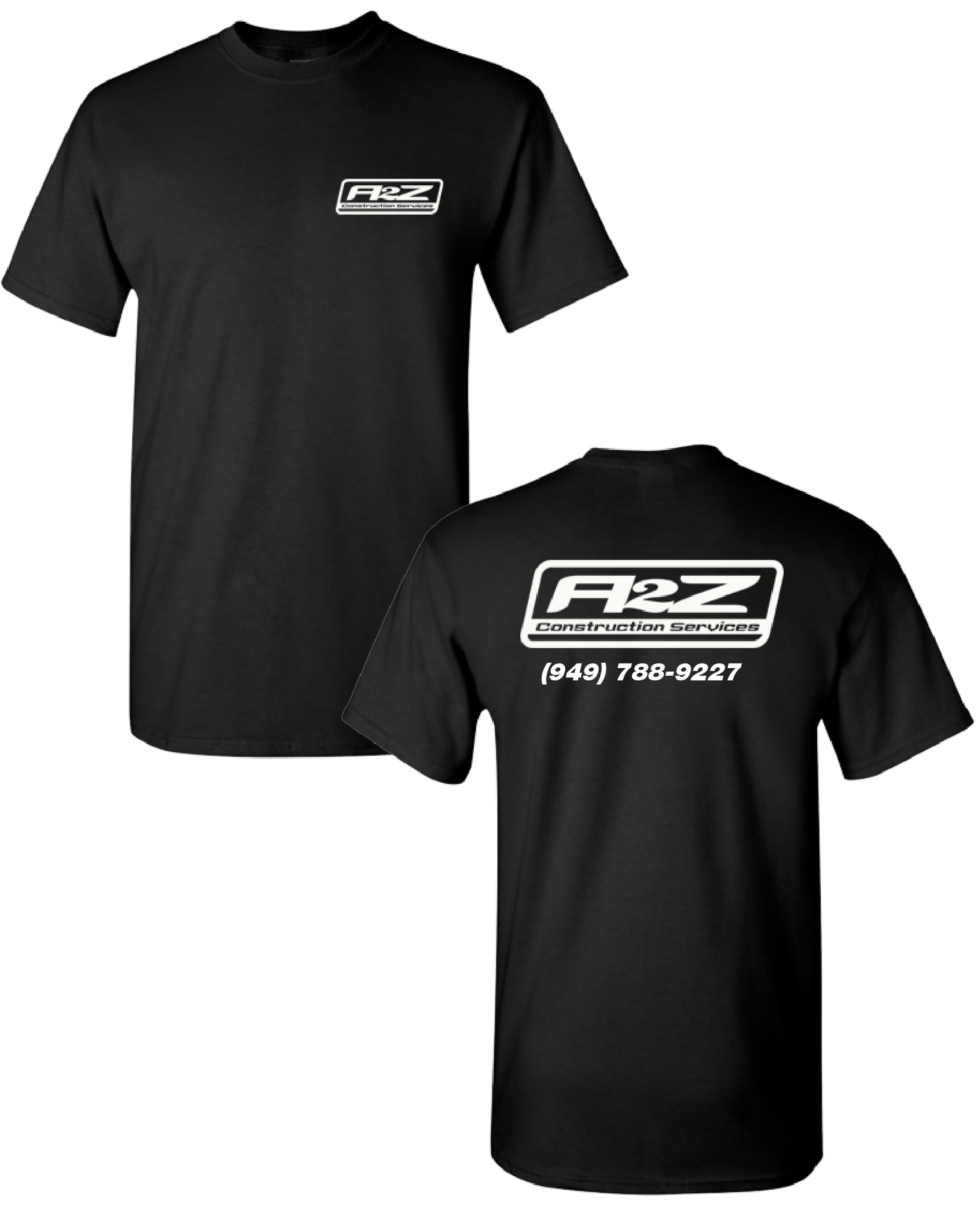 A2Z - Black Tee (with White print)