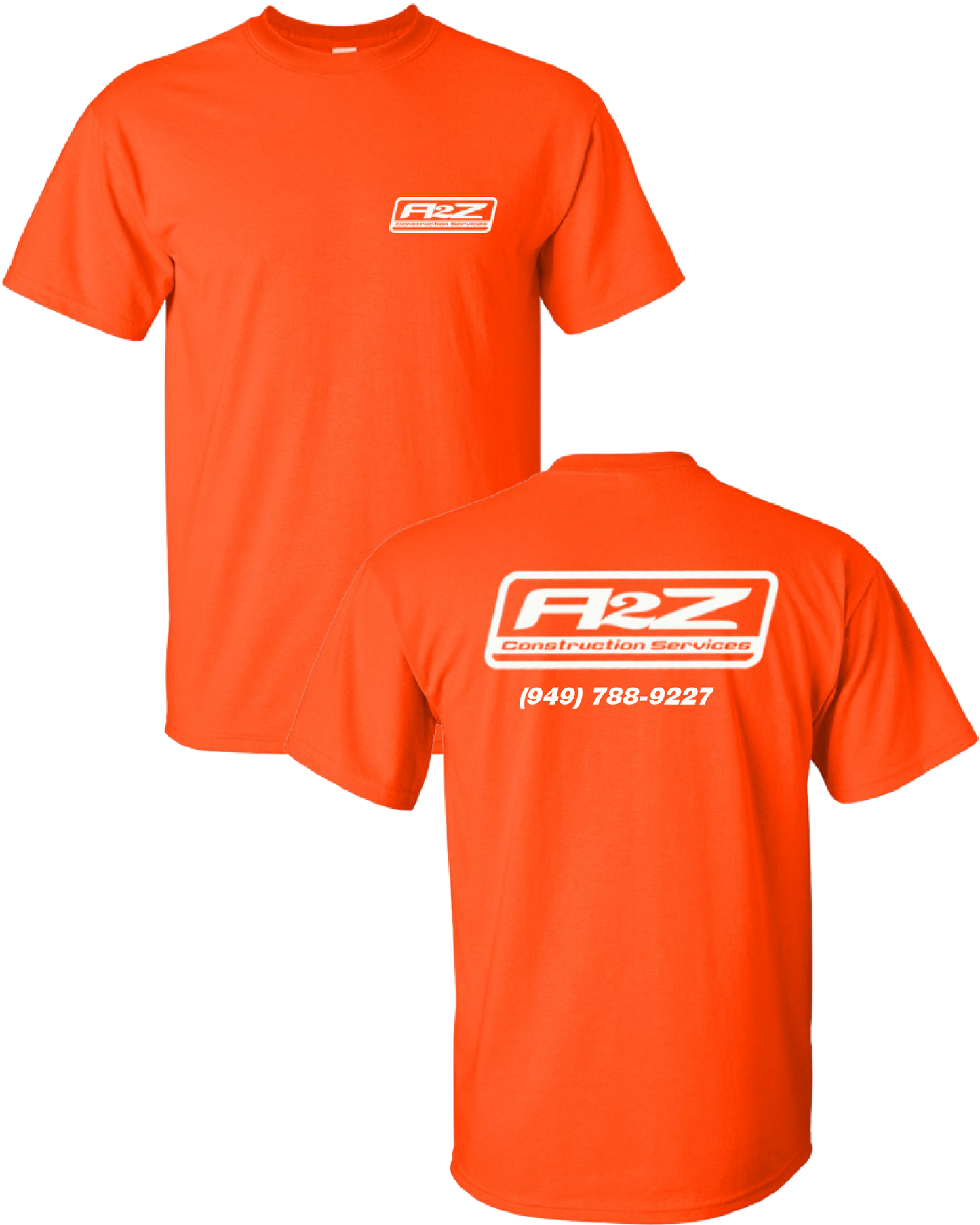 A2Z - Orange Tee (with White print)