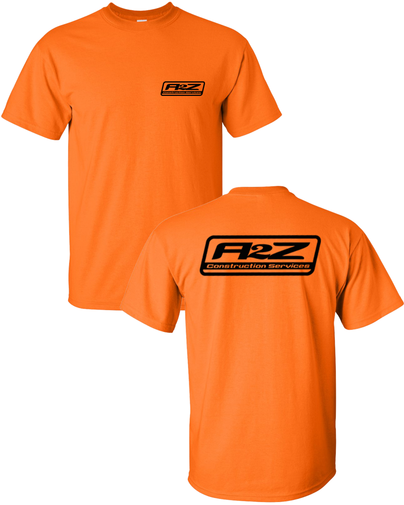 A2Z - Saftey Orange Tee (with Black print)