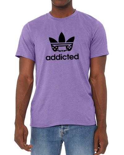Ackweird - Addicted Tee (Heather Lapis)