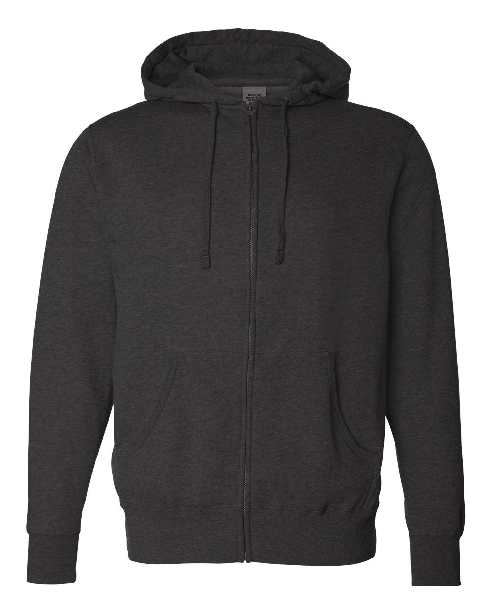 Smoqued - Flag Zip Hoodie (Heather Charcoal)