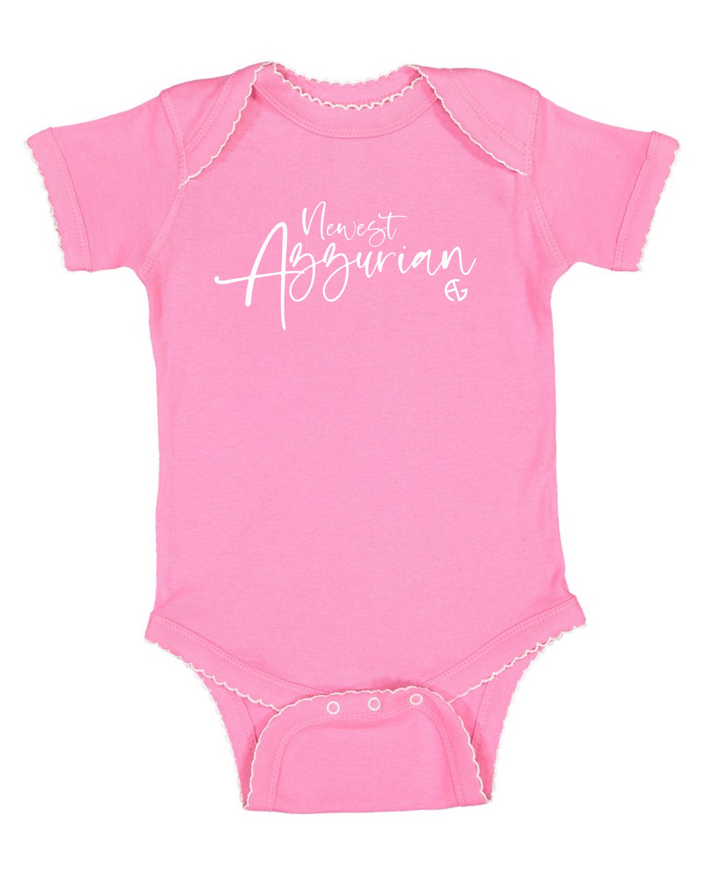 AZZUR - Onesie - Raspberry/ White Picot