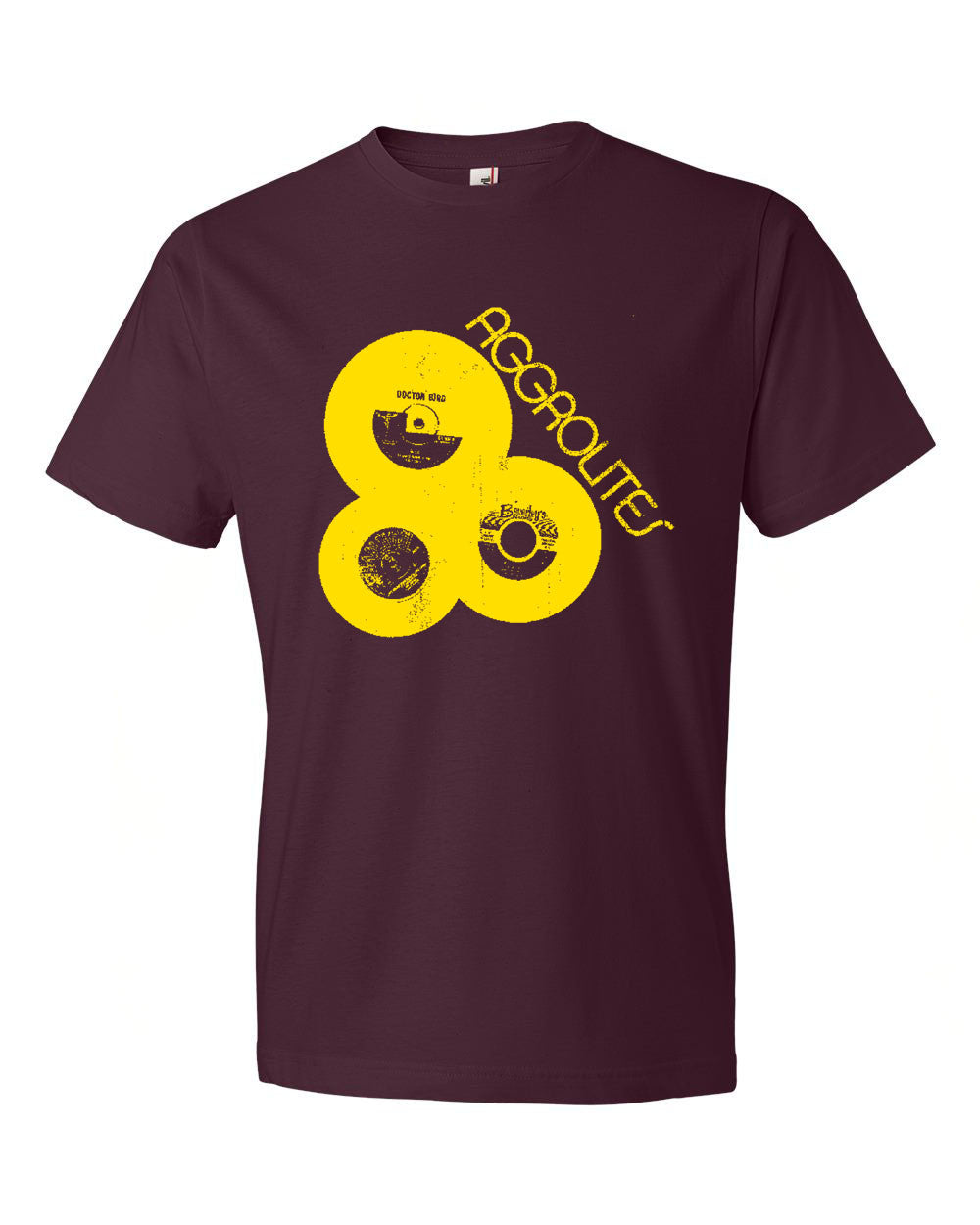 Aggrolites - Records Tee (Maroon)