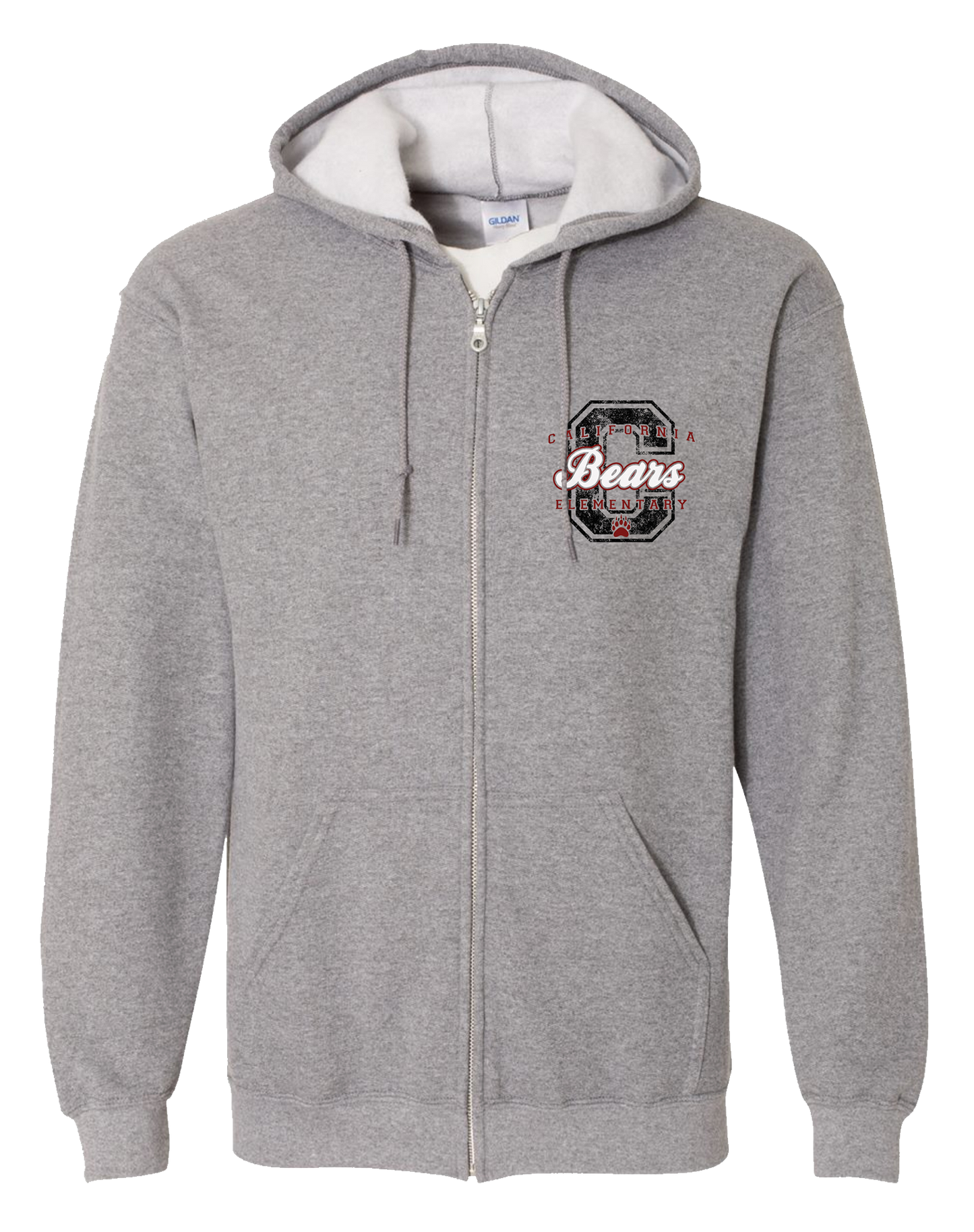 California Elementary - Logo Zip-Hoodie (Sport Grey)