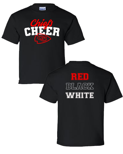 OC Cheer - Black Shirt Adult (Youth)