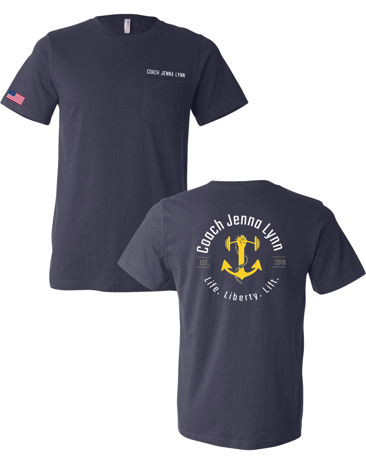 Coach Jenna Lynn - Pocket Tee (Navy)