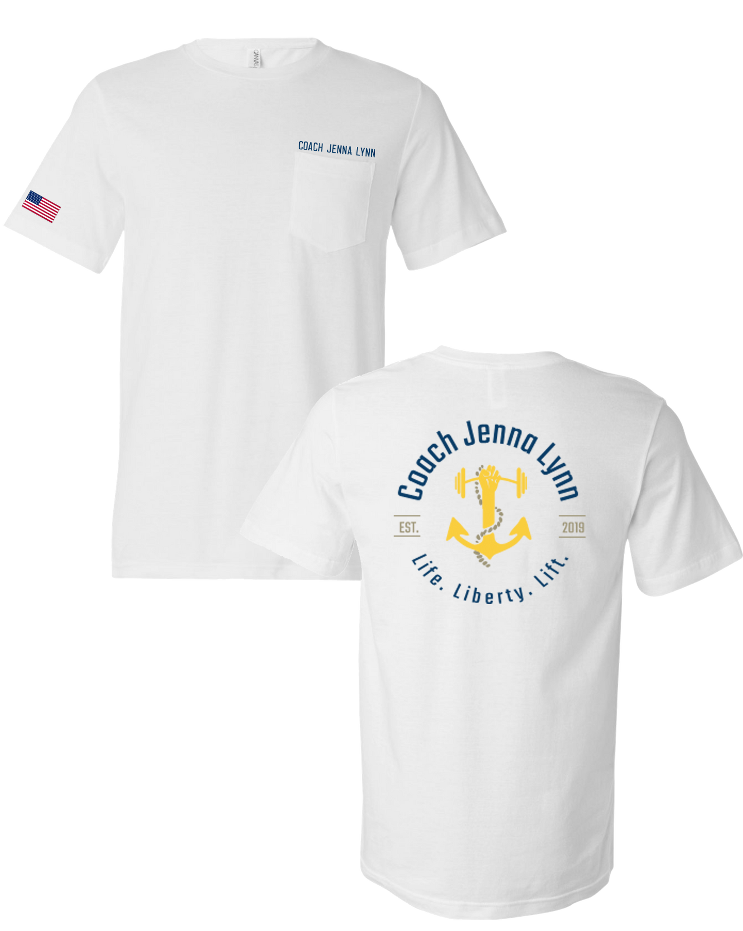 Coach Jenna Lynn - Pocket Tee (White)