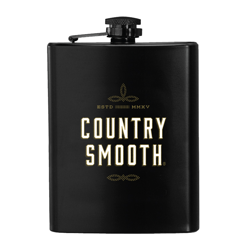 Country Smooth - Black Stainless Steel Flask