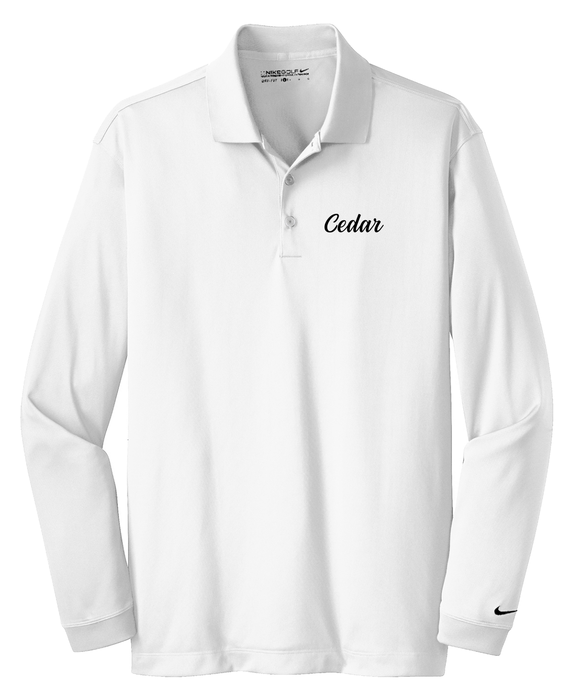 Cedar - Mens - Nike Long Sleeve Dri-FIT Stretch Tech Polo