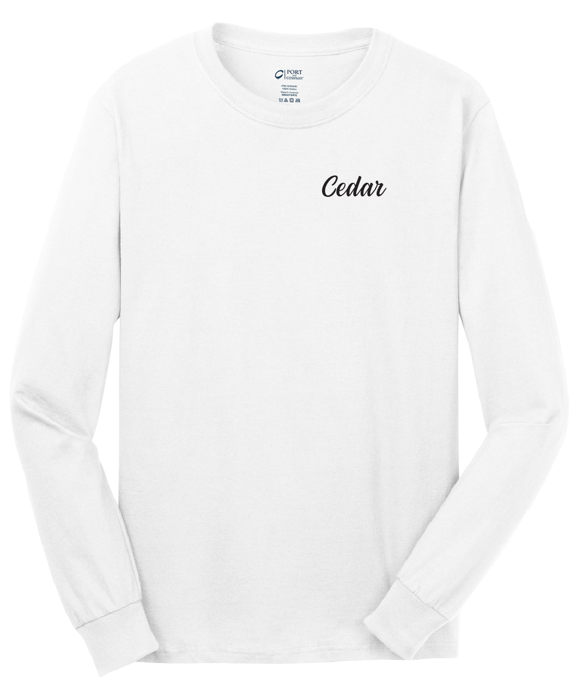 Cedar - Mens - Port & Company® - Long Sleeve Core Cotton Tee